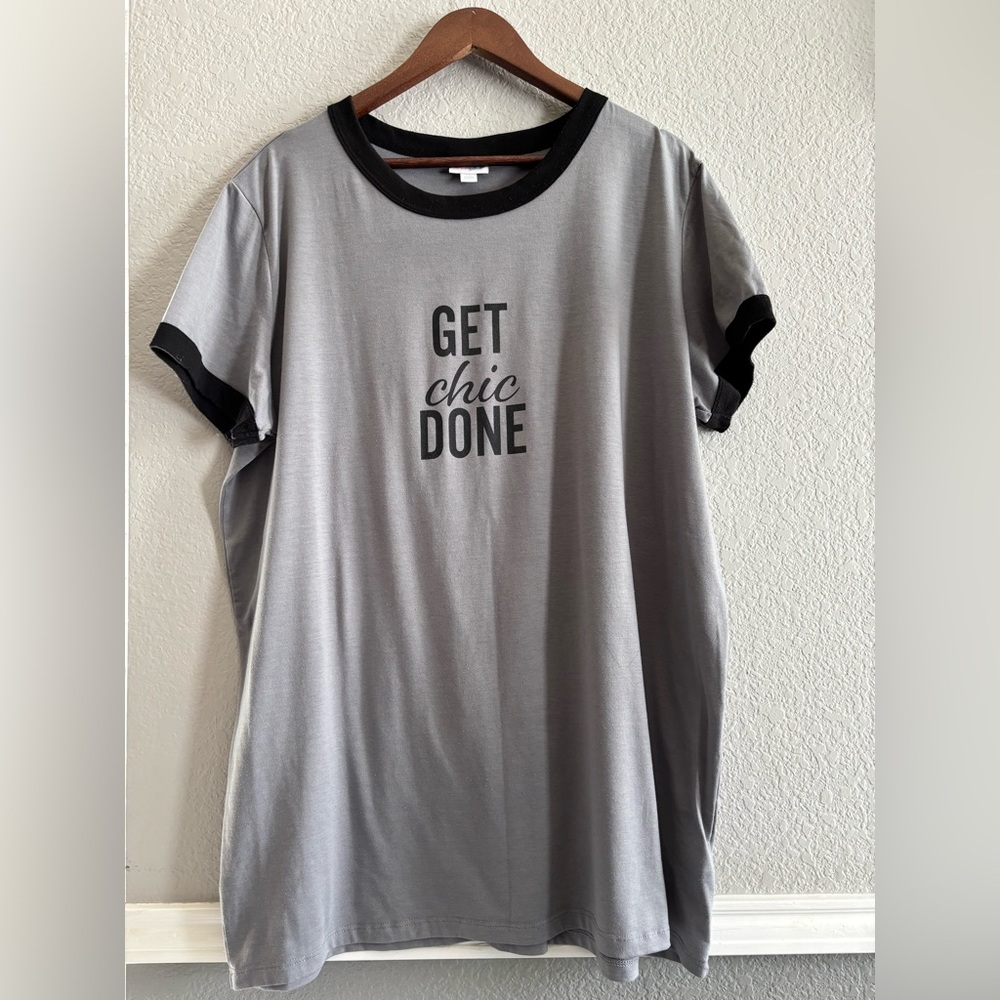 LuLaRoe Women’s Graphic Tee – “Get Chic Done” – Size 2XL